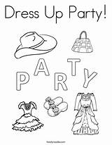 Coloring Dress Party Print Ll sketch template