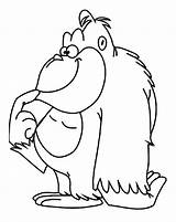 Gorilla Coloring Sheet Baby Cartoon Cute Ages Strong Great sketch template