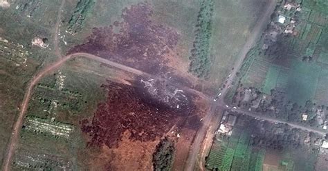 Mh17 Crash Aerial Image Shows Huge Patch Of Scorched Land From Downed