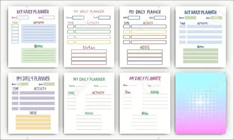 daily schedule template printable  kids templates resume