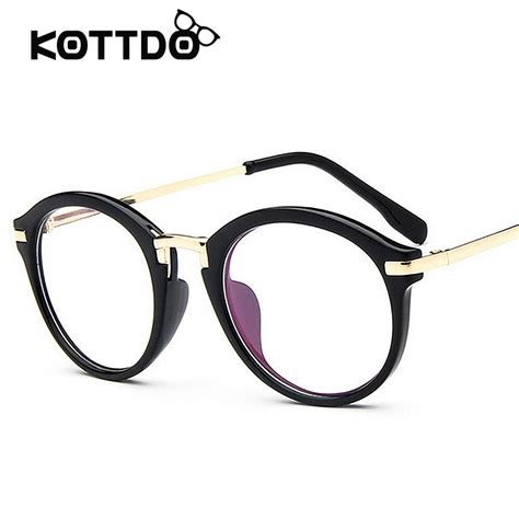 Retro Round Eyeglasses Frame Women S Brand Designer Men Metal Optical