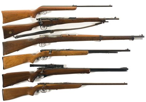 One Air Rifle And Five Bolt Action Rifles