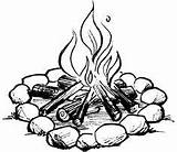Fire Drawing Campfire Camping Pit Sketch Clipart Draw Activities Kids Camp Coloring Beaver Pits Pages Howstuffworks Scouts Line Outline Building sketch template