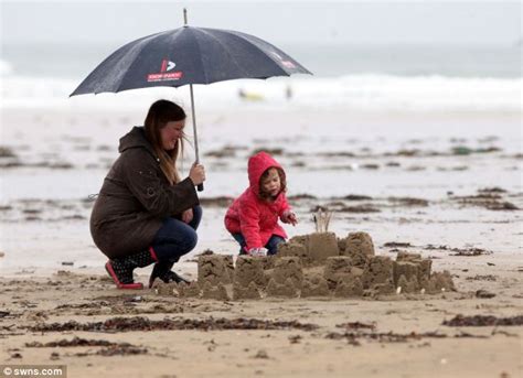 uk weather soggy spring leaves britain s beaches a washout with more