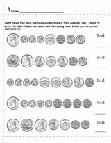 Worksheets Grade Money 2nd Coins Kids Coloring Pages sketch template