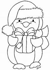 Christmas Penguin Coloring Pages Noël Dessin Penguins Noel Coloriage Cute Paysage Choisir Tableau Un Pour Coloriages Et Open sketch template