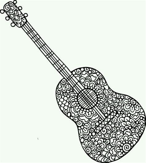 pin  charlotte carpenter  fondos guitar doodle doodle coloring