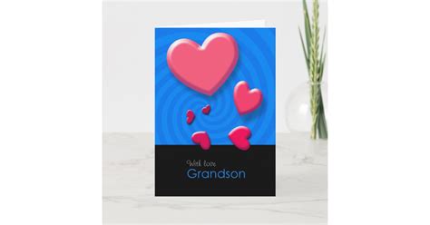 happy valentines day grandson greeting card zazzlecom