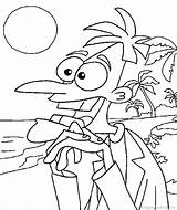 Phineas Ferb Coloring Pages Printable Kids sketch template