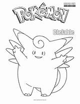 Clefable sketch template