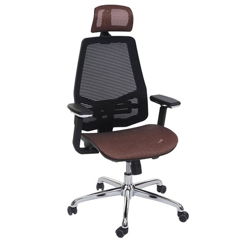 chaise ergonomique brend ajustable en maille orange  noir chaiseprofr