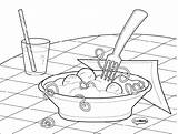 Pasta Pages Coloring Spaghetti Template Noodles Colouring Noodle Getdrawings Drawing sketch template