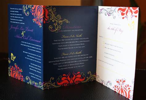 tri fold wedding invitations   graceful wedding invitation