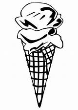 Ice Cream Cone Coloring Drawing Clipart Cute Clipartmag Pages Large Edupics sketch template