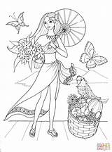 Coloring Pages Fashion Teenager sketch template