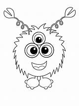 Monster Coloring Pages Ausmalbilder Kostenlos Malvorlagen Easy Cute Drawing Monsters Halloween Kids Sheets Printable Choose Board Party sketch template