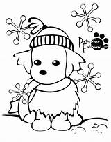 Coloring Winter Pages Printable Christmas Kids Puppy Holiday Snow Toddlers Cute Adult Let Solstice Preschoolers Coloring4free Snowball Fight Color Print sketch template