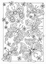 Coloring Butterflies Large Pages Printable sketch template