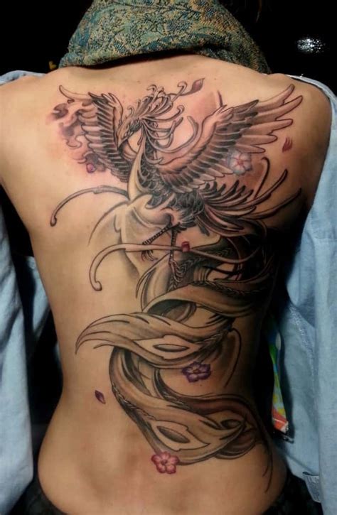 half back phoenix tattoo chronic ink