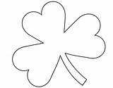 Shamrock Leaf Printable Template Four Cut Print Clover Pattern St Clipart Cutouts Outline Coloring Patterns Cliparts Pages Line Printablee Clip sketch template