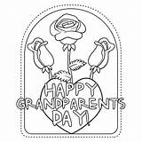 Grandparents sketch template