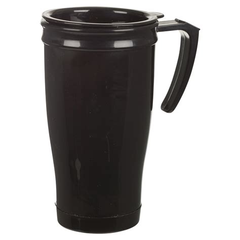 insulated double wall  spill travel mug  easy lid grip coffee