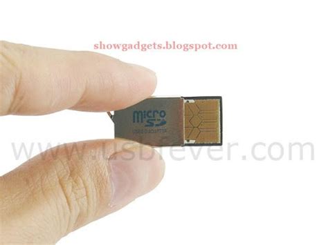 worlds smallest micro sdt flash card reader