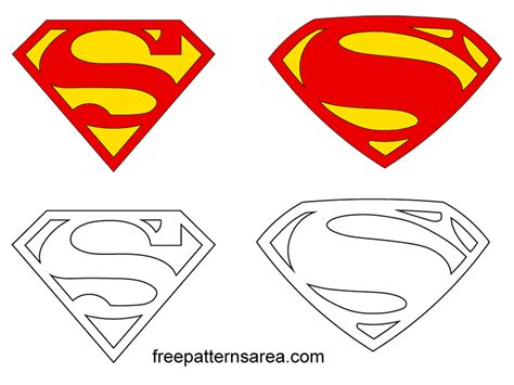 superman symbol logo vectors freepatternsarea