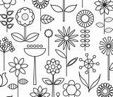 Doodles Doodle Choose Board Blooms Spoonflower Mod Flowers sketch template