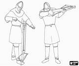 Soldiers Crossbows Armed sketch template