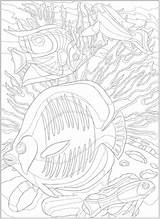 Coloring Life Pages Paint Sea Numbers Toufexis George Color Dover Publications sketch template