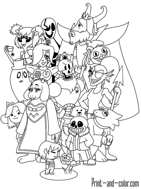 sans  papyrus coloring pages  getdrawings