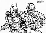 Bane Drawing Batman Vs Ink Getdrawings sketch template