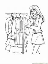 Coloring Pages Fashion Barbie Clothes Shopping Printable Adults Old Colouring Girls Color Clothing Vintage Getcolorings Kids Teenager Clipart Print Retro sketch template