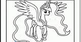 Luna Coloring Princess Pages Pony Little Mlp Printable Color Getcolorings Popular sketch template