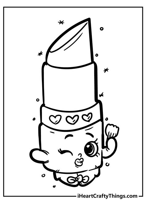 lolli poppins shopkin coloring page coloring pages