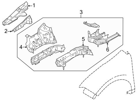 ford edge fender apron assembly front btzc roesch ford