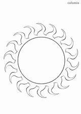 Sonne Natur Malvorlage Colomio sketch template