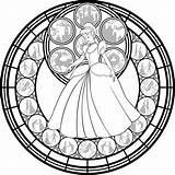 Glass Stained Cinderella Disney Coloring Pages Deviantart Amethyst Akili Princess Mandala Vector Line sketch template