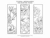 Printable Bookmarks Adult Template Bookmark Coloring Colouring Pages Floral Sketch Templates sketch template