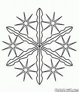 Copos Neve Nieve Neige Flocos Fiocchi Estrella Schneeflocken Snowflakes Flocons Colorkid Estrelar Forme sketch template