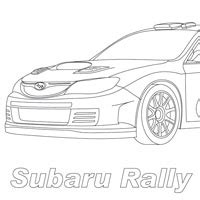 subaru impreza rally car coloring pages sketch coloring page