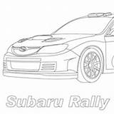 Coloring Rally Subaru Car Pages Impreza Template sketch template