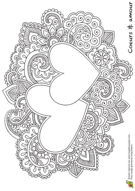 coloring pages  hearts  teenagers difficult