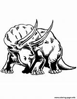 Coloring Dinosaur Pages Realistic Triceratops Printable Drawing Print Clip Library Clipart Popular sketch template