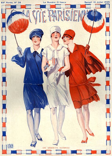 1920s France La Vie Parisienne Magazine Drawing By The