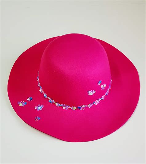 girls hats hot pink girl hat princess hat elegant etsy