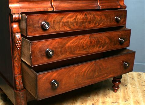 large scottish antique victorian mahogany ogee scotch chest