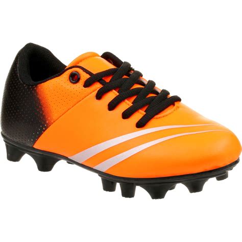 athletic kids football boot neon orange big