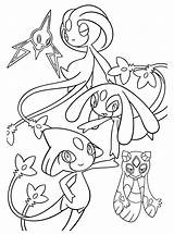 Uxie Pokemon Coloring Pages Mesprit Azelf Bubakids Regards Thousands Photographs Through Template sketch template